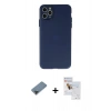 MARSİLYAN™- iPhone 11 Pro Max Kılıf Atlas Minimal Prime - Siyah Seramik Nano Ekran Koruyucu + Metal Kamera Lens Koruma Cam - SH