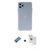 MARSİLYAN™- iPhone 11 Pro Max Kılıf Atlas Minimal Prime - Siyah Seramik Nano Ekran Koruyucu + Metal Kamera Lens Koruma Cam - SH