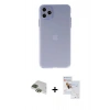 MARSİLYAN™- iPhone 11 Pro Max Kılıf Atlas Minimal Prime - Siyah Seramik Nano Ekran Koruyucu + Pers Alüminyum Kamera Lens - YL