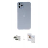 MARSİLYAN™- iPhone 11 Pro Max Kılıf Atlas Minimal Prime - Siyah Seramik Nano Ekran Koruyucu + Pers Alüminyum Kamera Lens - YL