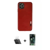 MARSİLYAN™- iPhone 11 Pro Max Kılıf Doruk Asil Koleksiyonu - Şeffaf 360 Full Body Arka Koruyucu + Kamera Lens Koruma Cam - SF