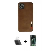 MARSİLYAN™- iPhone 11 Pro Max Kılıf Doruk Asil Koleksiyonu - Şeffaf 360 Full Body Arka Koruyucu + Kamera Lens Koruma Cam - SF
