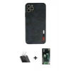 MARSİLYAN™- iPhone 11 Pro Max Kılıf Doruk Asil Koleksiyonu - Şeffaf 360 Full Body Arka Koruyucu + Kamera Lens Koruma Cam - SF