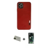 MARSİLYAN™- iPhone 11 Pro Max Kılıf Doruk Asil Koleksiyonu - Şeffaf 360 Full Body Arka Koruyucu + Rainbow Kamera Lens Koruma Cam - YL