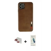 MARSİLYAN™- iPhone 11 Pro Max Kılıf Doruk Asil Koleksiyonu - Şeffaf Pasifik Cam Ekran Koruyucu + Pers Alüminyum Kamera Lens - KI