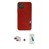 MARSİLYAN™- iPhone 11 Pro Max Kılıf Doruk Asil Koleksiyonu - Şeffaf Pasifik Cam Ekran Koruyucu + Pers Alüminyum Kamera Lens - KI