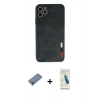 MARSİLYAN™- iPhone 11 Pro Max Kılıf Doruk Asil Koleksiyonu - Şeffaf Pasifik Cam Ekran Koruyucu + Metal Kamera Lens Koruma Cam - MR