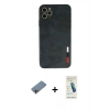 MARSİLYAN™- iPhone 11 Pro Max Kılıf Doruk Asil Koleksiyonu - Şeffaf Pasifik Cam Ekran Koruyucu + Shine Kamera Lens Koruma Cam - PE