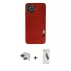 MARSİLYAN™- iPhone 11 Pro Max Kılıf Doruk Asil Koleksiyonu - Şeffaf Pasifik Cam Ekran Koruyucu + Pers Alüminyum Kamera Lens - SH