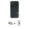 MARSİLYAN™- iPhone 11 Pro Max Kılıf Doruk Asil Koleksiyonu - Şeffaf Pasifik Cam Ekran Koruyucu + Rainbow Kamera Lens Koruma Cam - GD