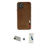 MARSİLYAN™- iPhone 11 Pro Max Kılıf Doruk Asil Koleksiyonu - Şeffaf Pasifik Cam Ekran Koruyucu + Rainbow Kamera Lens Koruma Cam - YL