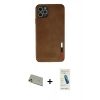 MARSİLYAN™- iPhone 11 Pro Max Kılıf Doruk Asil Koleksiyonu - Şeffaf Pasifik Cam Ekran Koruyucu + Rainbow Kamera Lens Koruma Cam - GD