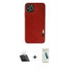 MARSİLYAN™- iPhone 11 Pro Max Kılıf Doruk Asil Koleksiyonu - Şeffaf Pasifik Cam Ekran Koruyucu + Kamera Lens Koruma Cam - SF