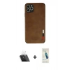 MARSİLYAN™- iPhone 11 Pro Max Kılıf Doruk Asil Koleksiyonu - Şeffaf Pasifik Cam Ekran Koruyucu + Kamera Lens Koruma Cam - SF