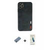 MARSİLYAN™- iPhone 11 Pro Max Kılıf Doruk Asil Koleksiyonu - Şeffaf Pasifik Cam Ekran Koruyucu + Shine Kamera Lens Koruma Cam - SABE