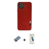 MARSİLYAN™- iPhone 11 Pro Max Kılıf Doruk Asil Koleksiyonu - Şeffaf Pasifik Cam Ekran Koruyucu + Siyah Metal Kamera Lens Koruma Cam