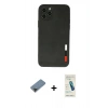 MARSİLYAN™- iPhone 11 Pro Max Kılıf Doruk Asil Koleksiyonu - Şeffaf Pasifik Cam Ekran Koruyucu + Siyah Metal Kamera Lens Koruma Cam