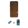 MARSİLYAN™- iPhone 11 Pro Max Kılıf Doruk Asil Koleksiyonu - Siyah 18D Cam Ekran Koruyucu + Metal Kamera Lens Koruma Cam - AKYL