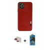 MARSİLYAN™- iPhone 11 Pro Max Kılıf Doruk Asil Koleksiyonu - Siyah 18D Cam Ekran Koruyucu + Pers Alüminyum Kamera Lens - KI