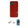 MARSİLYAN™- iPhone 11 Pro Max Kılıf Doruk Asil Koleksiyonu - Siyah 18D Cam Ekran Koruyucu + Renkli Kamera Lens Koruma Cam - SI