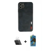 MARSİLYAN™- iPhone 11 Pro Max Kılıf Doruk Asil Koleksiyonu - Siyah 18D Cam Ekran Koruyucu + Kamera Lens Koruma Cam - SF