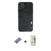 MARSİLYAN™- iPhone 11 Pro Max Kılıf Doruk Asil Koleksiyonu - Siyah 20D Premium Cam Ekran Koruyucu + Metal Kamera Lens Koruma Cam - AKYL
