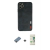 MARSİLYAN™- iPhone 11 Pro Max Kılıf Doruk Asil Koleksiyonu - Siyah 20D Premium Cam Ekran Koruyucu + Metal Kamera Lens Koruma Cam - GD