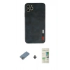 MARSİLYAN™- iPhone 11 Pro Max Kılıf Doruk Asil Koleksiyonu - Siyah 20D Premium Cam Ekran Koruyucu + Shine Kamera Lens Koruma Cam - GS