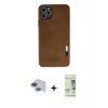 MARSİLYAN™- iPhone 11 Pro Max Kılıf Doruk Asil Koleksiyonu - Siyah 20D Premium Cam Ekran Koruyucu + Pers Alüminyum Kamera Lens - LT