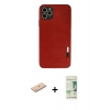 MARSİLYAN™- iPhone 11 Pro Max Kılıf Doruk Asil Koleksiyonu - Siyah 20D Premium Cam Ekran Koruyucu + Renkli Kamera Lens Koruma Cam - MI