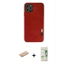 MARSİLYAN™- iPhone 11 Pro Max Kılıf Doruk Asil Koleksiyonu - Siyah 20D Premium Cam Ekran Koruyucu + Renkli Kamera Lens Koruma Cam - PE