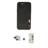 MARSİLYAN™- iPhone 11 Pro Max Kılıf Doruk Asil Koleksiyonu - Siyah 20D Premium Cam Ekran Koruyucu + Pers Alüminyum Kamera Lens - SH