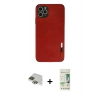 MARSİLYAN™- iPhone 11 Pro Max Kılıf Doruk Asil Koleksiyonu - Siyah 20D Premium Cam Ekran Koruyucu + Pers Alüminyum Kamera Lens - YL