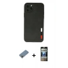 MARSİLYAN™- iPhone 11 Pro Max Kılıf Doruk Asil Koleksiyonu - Siyah 34D Hayalet Izgaralı Cam + Metal Kamera Lens Koruma Cam - AKYL