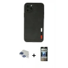 MARSİLYAN™- iPhone 11 Pro Max Kılıf Doruk Asil Koleksiyonu - Siyah 34D Hayalet Izgaralı Cam + Pers Alüminyum Kamera Lens - LT