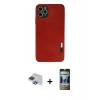 MARSİLYAN™- iPhone 11 Pro Max Kılıf Doruk Asil Koleksiyonu - Siyah 34D Hayalet Izgaralı Cam + Pers Alüminyum Kamera Lens - LT
