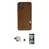 MARSİLYAN™- iPhone 11 Pro Max Kılıf Doruk Asil Koleksiyonu - Siyah 34D Hayalet Izgaralı Cam + Pers Alüminyum Kamera Lens - LT