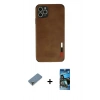 MARSİLYAN™- iPhone 11 Pro Max Kılıf Doruk Asil Koleksiyonu - Siyah 34D Izgaralı Cam + Metal Kamera Lens Koruma Cam - AKYL