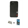 MARSİLYAN™- iPhone 11 Pro Max Kılıf Doruk Asil Koleksiyonu - Siyah 34D Izgaralı Cam + Rainbow Kamera Lens Koruma Cam - GD