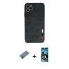 MARSİLYAN™- iPhone 11 Pro Max Kılıf Doruk Asil Koleksiyonu - Siyah 34D Izgaralı Cam + Shine Kamera Lens Koruma Cam - MI