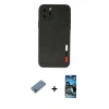 MARSİLYAN™- iPhone 11 Pro Max Kılıf Doruk Asil Koleksiyonu - Siyah 34D Izgaralı Cam + Shine Kamera Lens Koruma Cam - MI