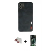 MARSİLYAN™- iPhone 11 Pro Max Kılıf Doruk Asil Koleksiyonu - Siyah 360 Mat Full Body Arka Koruyucu + Pers Alüminyum Kamera Lens - KI