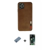 MARSİLYAN™- iPhone 11 Pro Max Kılıf Doruk Asil Koleksiyonu - Siyah 360 Mat Full Body Arka Koruyucu + Shine Kamera Lens Koruma Cam - MI