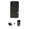 MARSİLYAN™- iPhone 11 Pro Max Kılıf Doruk Asil Koleksiyonu - Siyah 360 Mat Full Body Arka Koruyucu + Şeffaf Kamera Lens Koruma Cam