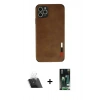 MARSİLYAN™- iPhone 11 Pro Max Kılıf Doruk Asil Koleksiyonu - Siyah 360 Mat Full Body Arka Koruyucu + Şeffaf Kamera Lens Koruma Cam