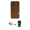MARSİLYAN™- iPhone 11 Pro Max Kılıf Doruk Asil Koleksiyonu - Siyah 360 Mat Full Body Arka Koruyucu + Pers Alüminyum Kamera Lens - YL