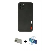 MARSİLYAN™- iPhone 11 Pro Max Kılıf Doruk Asil Koleksiyonu - Siyah 3D Antistatik Cam Ekran Koruyucu + Rainbow Kamera Lens Koruma Cam - YL