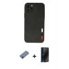 MARSİLYAN™- iPhone 11 Pro Max Kılıf Doruk Asil Koleksiyonu - Siyah 3D Antistatik Hayalet Cam Ekran Koruyucu + Shine Kamera Lens Koruma Cam - GI