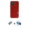 MARSİLYAN™- iPhone 11 Pro Max Kılıf Doruk Asil Koleksiyonu - Siyah 3D Antistatik Seramik Nano Ekran Koruyucu + Shine Kamera Lens Koruma Cam - SH
