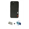 MARSİLYAN™- iPhone 11 Pro Max Kılıf Doruk Asil Koleksiyonu - Siyah 3D Antistatik Seramik Nano Ekran Koruyucu + Rainbow Kamera Lens Koruma Cam - GD